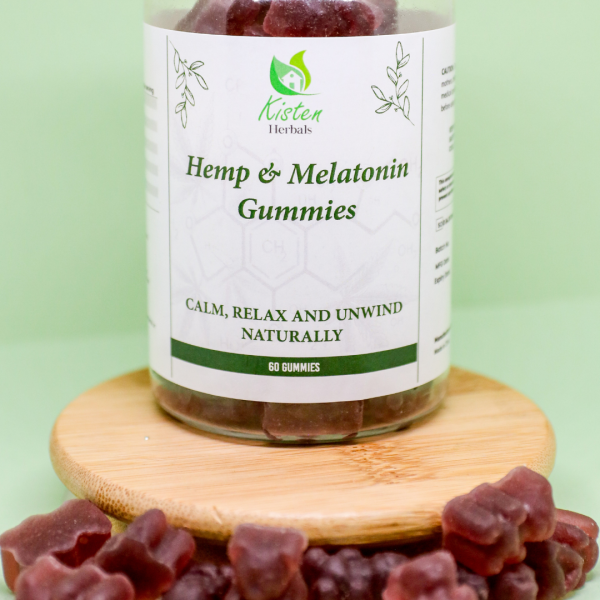 Hemp and melatonin capsules for deep sleep and relaxation
