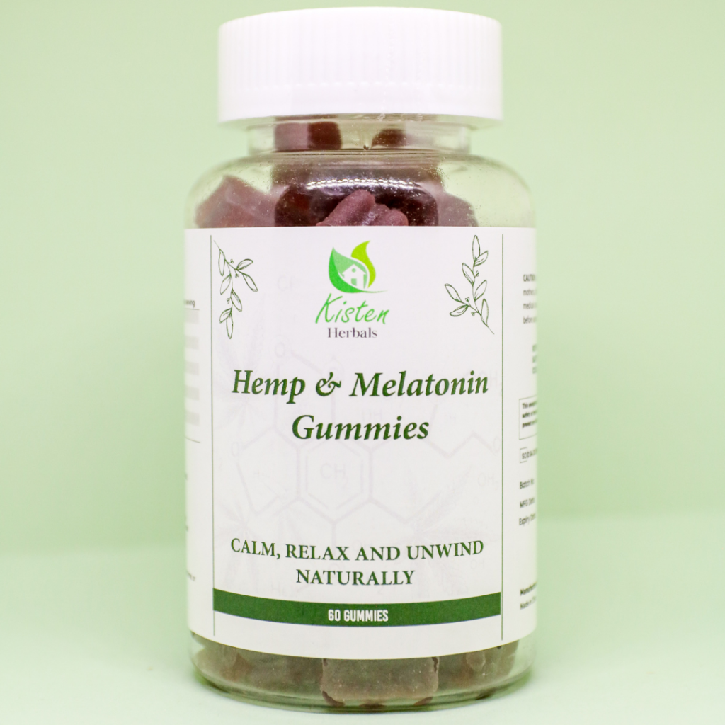 Natural sleep support supplement with hemp and melatonin benefits